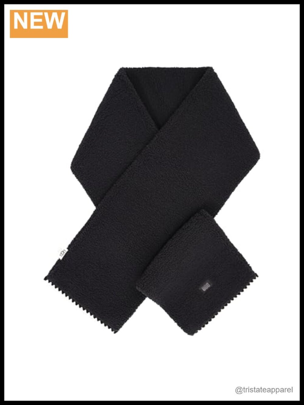 Plush Fleece Scarf with Scalloped Trim 78 Inch Winter Wrap